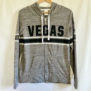 PINK Victoria’s Secret | Vegas Full Zip Lightweight Graphic Hoodie Heather Gray